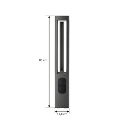 Lucande Terrassebelysning|Gadebelysning > LED-gadelampe Pirron, højde 80 cm, stikkontakt, IP54