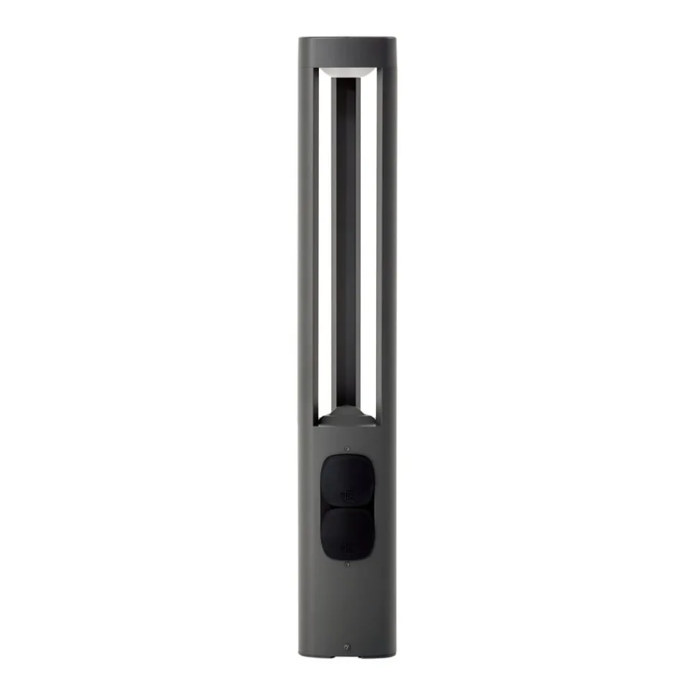 Lucande Terrassebelysning|Gadebelysning > LED-gadelampe Pirron, højde 80 cm, stikkontakt, IP54