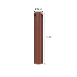 Lucande Gadebelysning > LED-gadelampe Raiku, rustfarvet, aluminium, 65 cm