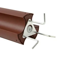 Lucande Gadebelysning > LED-gadelampe Raiku, rustfarvet, aluminium, 65 cm