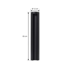 Lucande Gadebelysning > LED-gadelampe Raiku, sort, aluminium, 65 cm