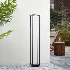 Gadebelysning ^ Lucande LED-gadelampe Thorvid, højde 120 cm, sort