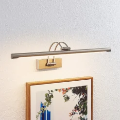Lucande Gang|Væglamper > LED-gallerilampe Dimitrij, nikkel, metal, 54 cm