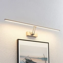 Lucande Gang|Væglamper > LED-gallerilampe Thibaud, 84 cm, nikkel, aluminium