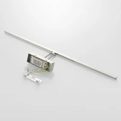 Lucande Gang|Væglamper > LED-gallerilampe Thibaud, 84 cm, nikkel, aluminium