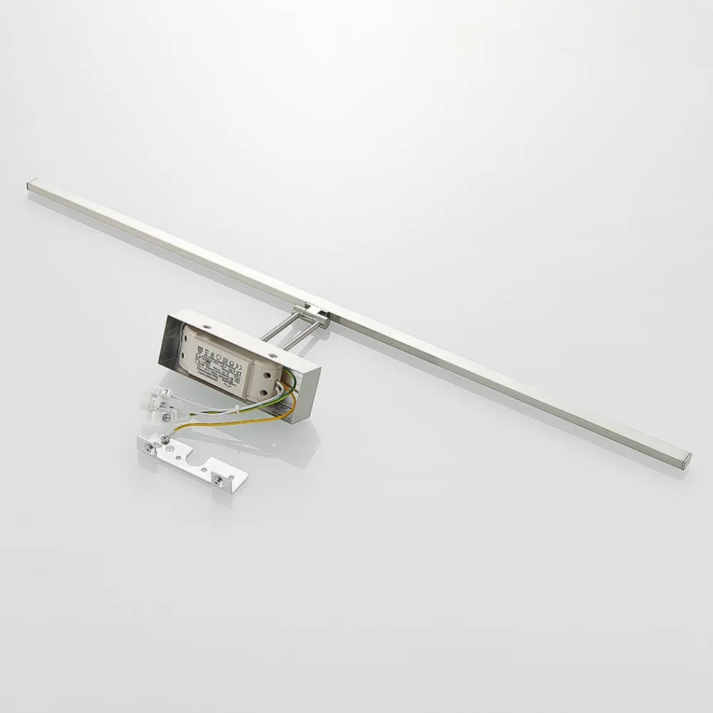 Lucande Gang|Væglamper > LED-gallerilampe Thibaud, 84 cm, nikkel, aluminium