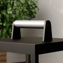 Dekorationsbelysning|Terrassebelysning ^ Lucande LED genopladelig bordlampe Cube, aluminium, IP54, dæmpbar