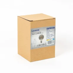 Lucande Dæmpbar Led-Pære|Filament Pære > LED-globepære G95, E27 3,8W, 1800K, struktur, røgfarvet