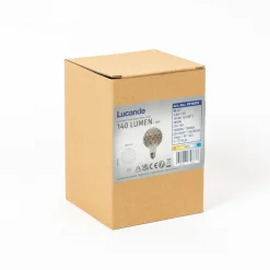 Lucande Dæmpbar Led-Pære|Filament Pære > LED-globepære G95, E27 3,8W, 1800K, struktur, røgfarvet