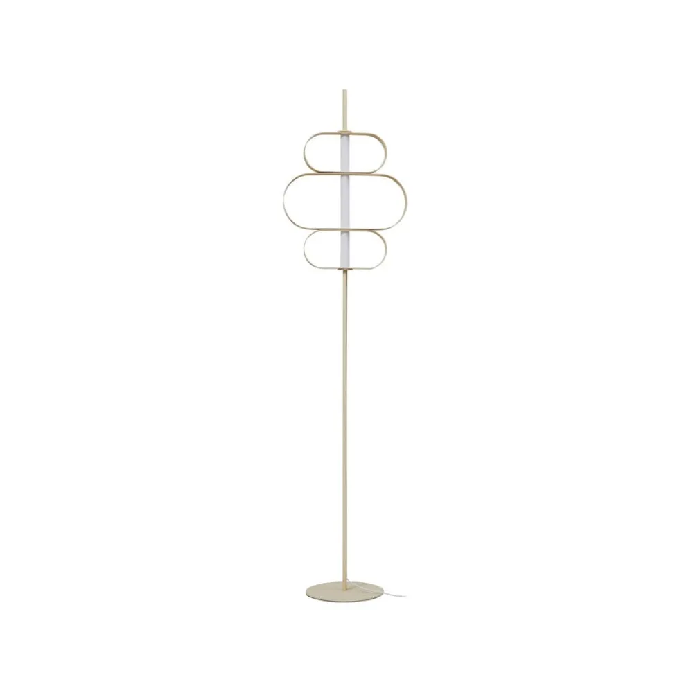 Lucande Gulvlamper|Gulvlamper > LED-gulvlampe Audrina, beige, metal, dæmpbar
