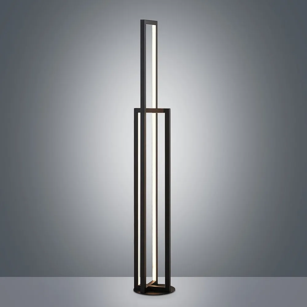 Lucande Gulvlamper|Gulvlamper > LED-gulvlampe Hylda, 123 cm, sort, aluminium