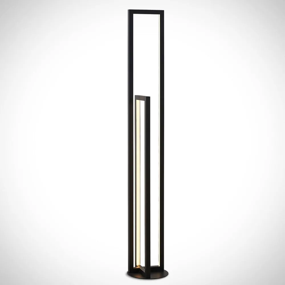 Lucande Gulvlamper|Gulvlamper > LED-gulvlampe Hylda, 123 cm, sort, aluminium