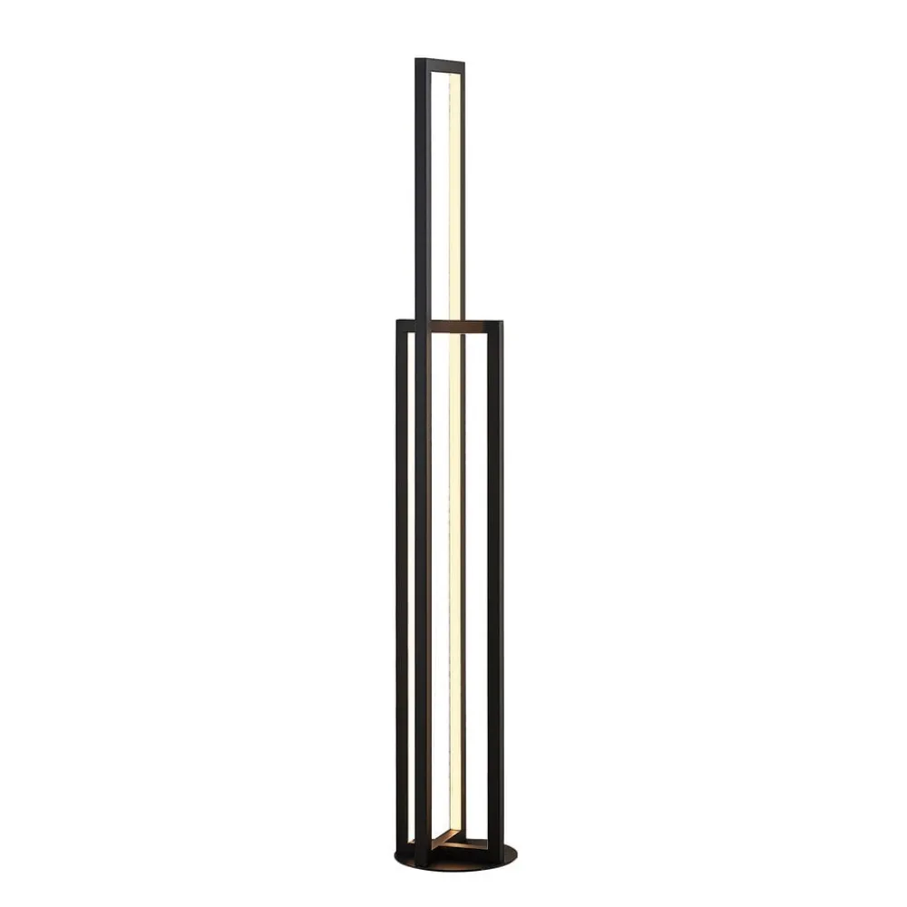 Lucande Gulvlamper|Gulvlamper > LED-gulvlampe Hylda, 123 cm, sort, aluminium