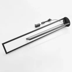 Lucande Gulvlamper|Gulvlamper > LED-gulvlampe Hylda, 123 cm, sort, aluminium