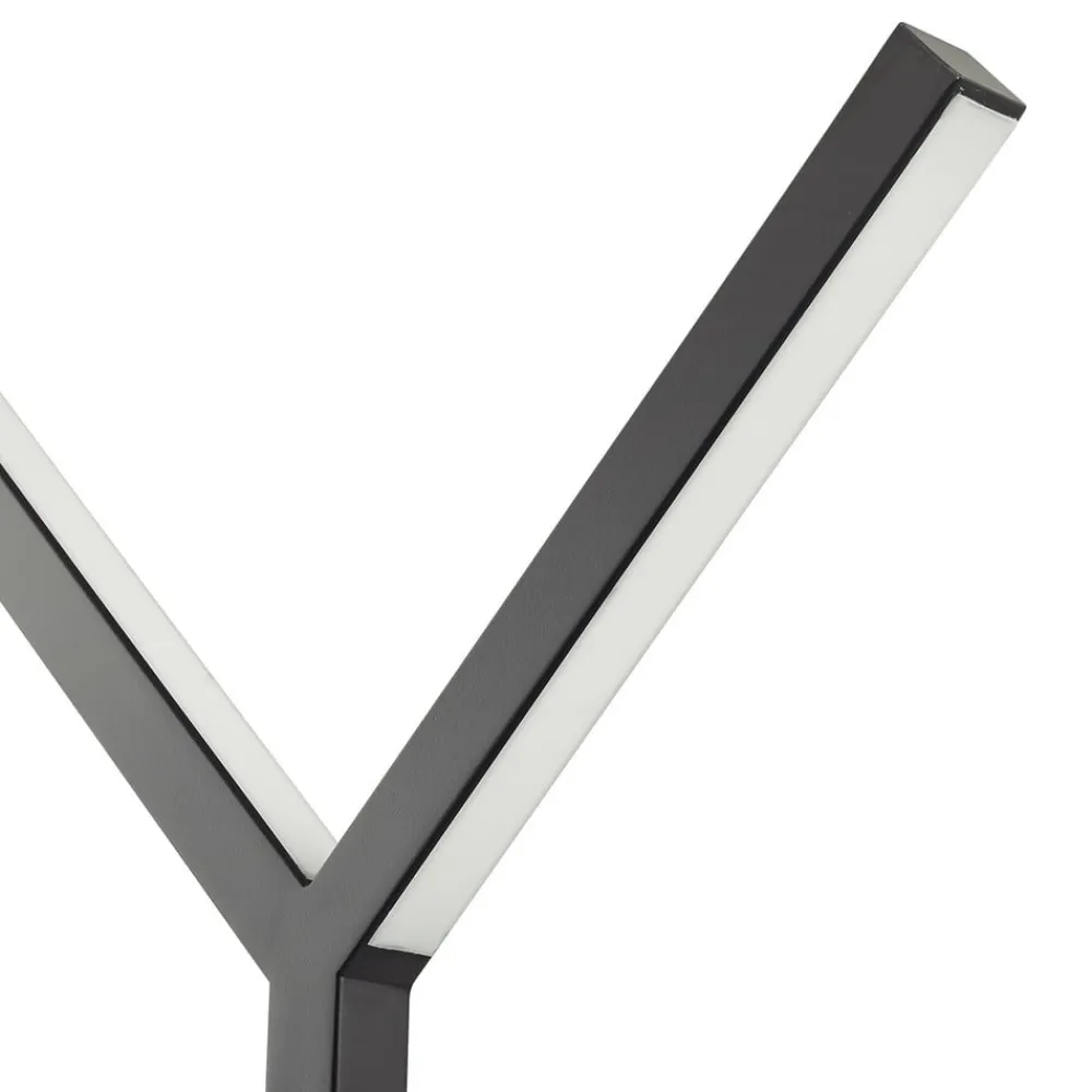 Gulvlamper|Gulvlamper ^ Lucande LED-gulvlampe Ilian, sort, metal, CCT, dæmpbar