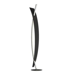 Pendellamper|Gulvlamper ^ Lucande LED-gulvlampe Marija, sort, metal, højde 140 cm