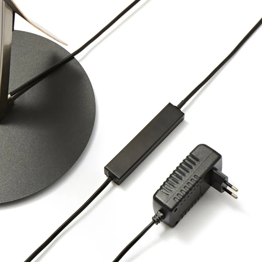 Pendellamper|Gulvlamper ^ Lucande LED-gulvlampe Marija, sort, metal, højde 140 cm