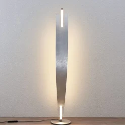 Pendellamper|Gulvlamper ^ Lucande LED-gulvlampe Marija, sølv, dæmpbar, 140 cm