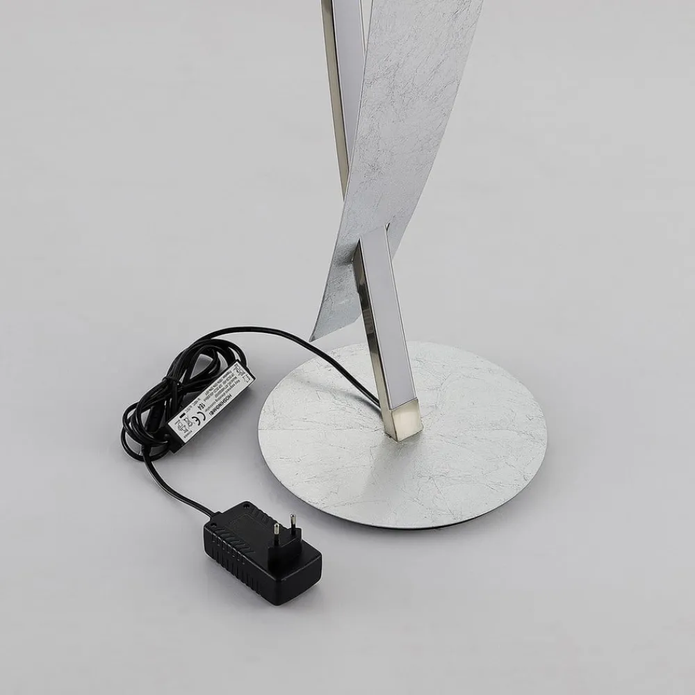 Pendellamper|Gulvlamper ^ Lucande LED-gulvlampe Marija, sølv, dæmpbar, 140 cm