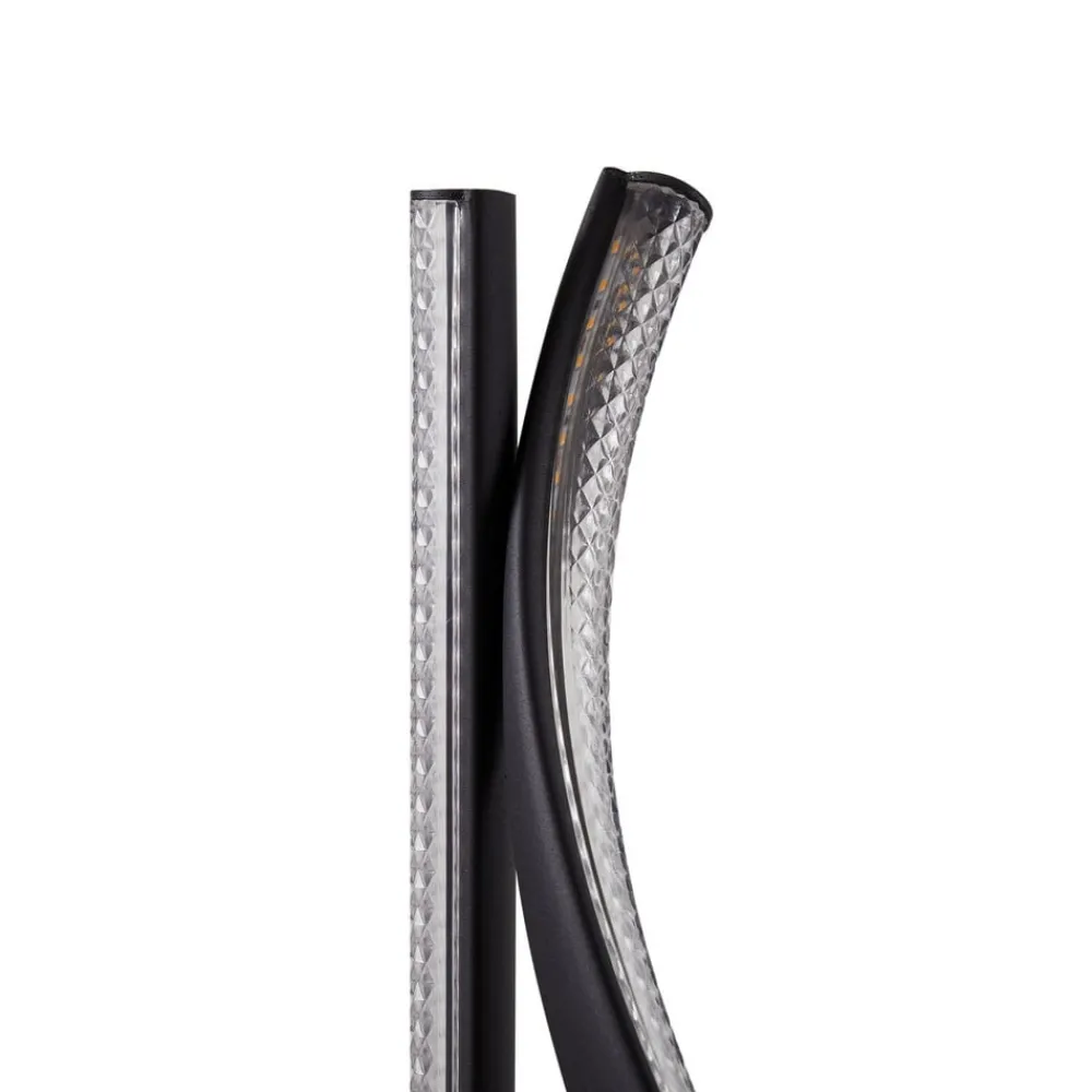 Lucande Gulvlamper|Gulvlamper > LED-gulvlampe Rodado, sort, 132 cm, aluminium