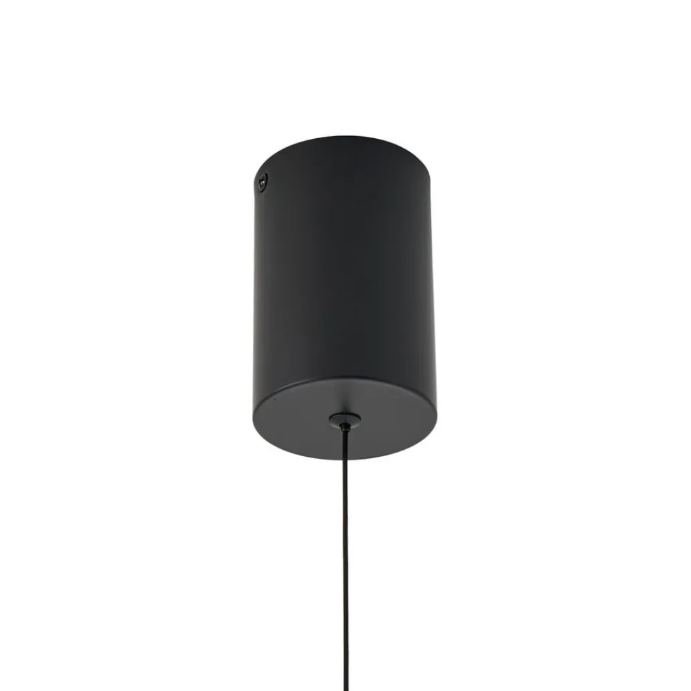 Lucande Pendellamper|Gulvlamper > LED-gulvlampe Sphere, sort/opal, glas, dæmpbar