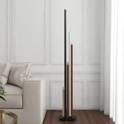 Gulvlamper|Gulvlamper ^ Lucande LED-gulvlampe Stoika, 150 cm, 5 lyskilder, metal