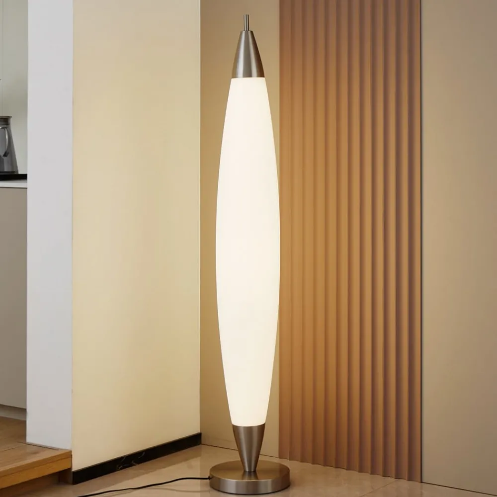 Lucande Gulvlamper|Gulvlamper > LED-gulvlampe Tarell, hvid/nikkel, 146 cm, dæmpbar
