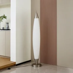 Lucande Gulvlamper|Gulvlamper > LED-gulvlampe Tarell, hvid/nikkel, 146 cm, dæmpbar