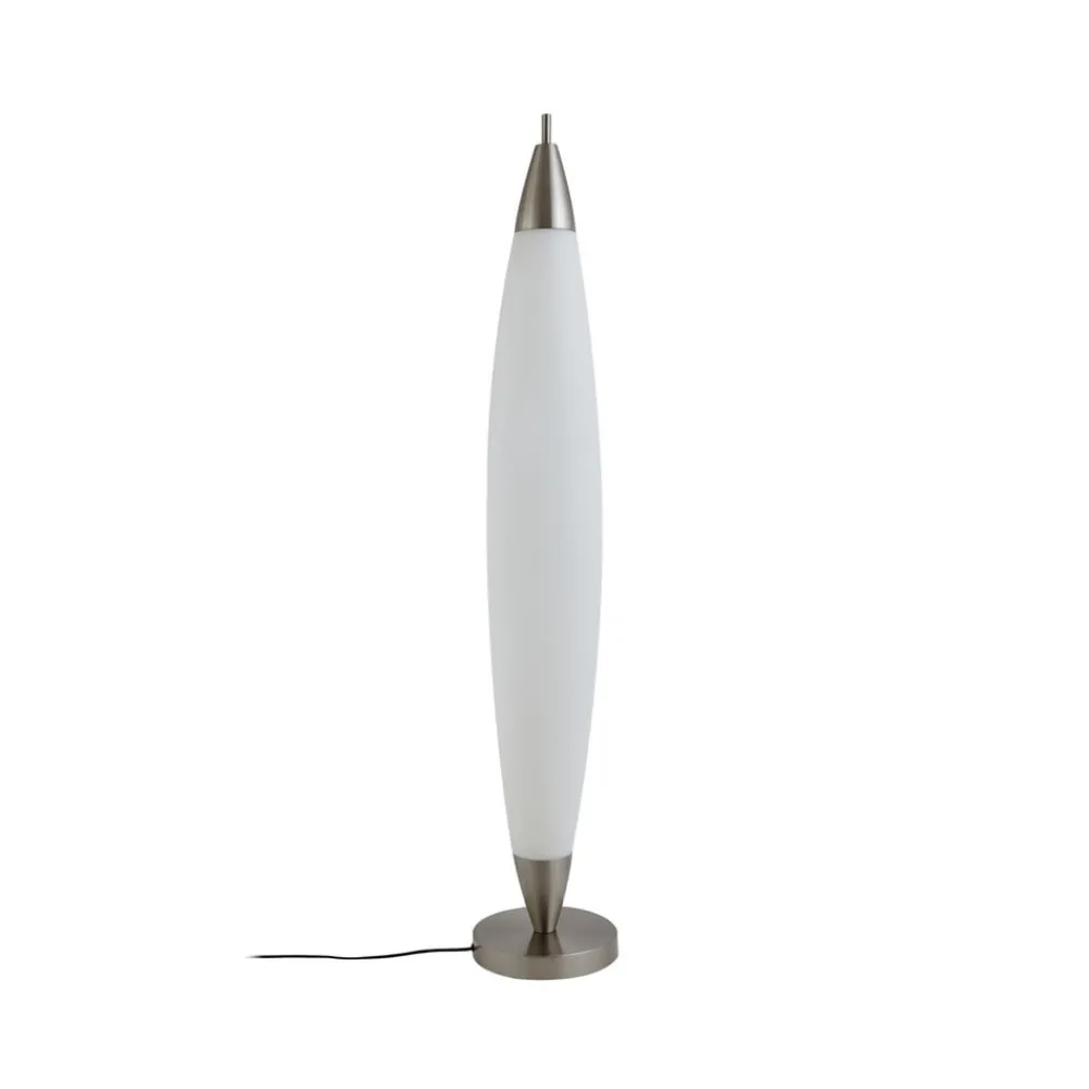 Lucande Gulvlamper|Gulvlamper > LED-gulvlampe Tarell, hvid/nikkel, 146 cm, dæmpbar