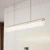 Lucande Pendellamper > LED-hængelampe Alania, transparent, metal, 86,5 cm