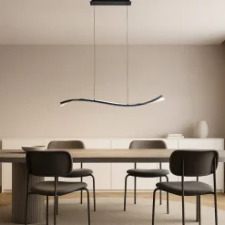 Pendellamper|Pendellamper ^ Lucande LED-hængelampe Alevia, sort/guld, CCT
