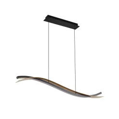 Pendellamper|Pendellamper ^ Lucande LED-hængelampe Alevia, sort/guld, CCT