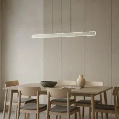 Lucande Pendellamper|Pendellamper > LED-hængelampe Arvon, aluminiumsfarvet, 117 cm, dæmpbar, CCT