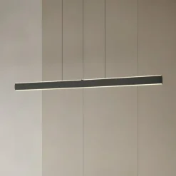Pendellamper ^ Lucande LED-hængelampe Arvon, sort, 117 cm, dæmpbar, CCT
