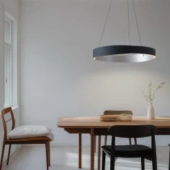 Lucande Pendellamper|Pendellamper > LED-hængelampe Daelor, sort/alu, CCT, dæmpbar