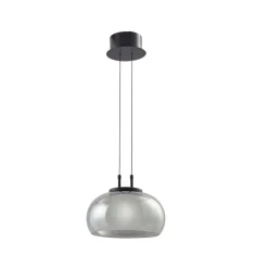 Lucande Pendellamper|Pendellamper > LED-hængelampe Dain, 1 lyskilde, røggrå, glas