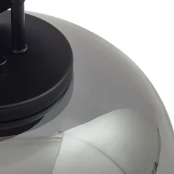 Lucande Pendellamper|Pendellamper > LED-hængelampe Dain, 1 lyskilde, røggrå, glas