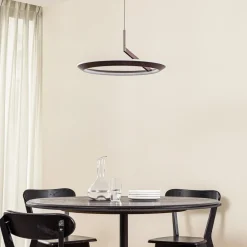 Pendellamper|Pendellamper ^ Lucande LED-hængelampe Eldra, kaffebrun, Ø 55 cm, CCT