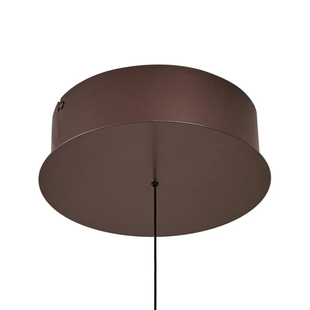 Pendellamper|Pendellamper ^ Lucande LED-hængelampe Eldra, kaffebrun, Ø 55 cm, CCT