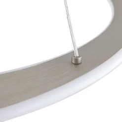 Lucande Pendellamper|Pendellamper > LED-hængelampe Eloura, sølv, Ø58cm, metal, CCT