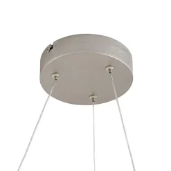 Lucande Pendellamper|Pendellamper > LED-hængelampe Eloura, sølv, Ø58cm, metal, CCT