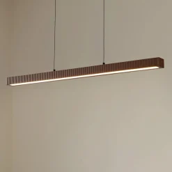 Lucande Pendellamper|Pendellamper > LED-hængelampe Emara, mørkt træ, eg, CCT