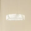 Pendellamper|Pendellamper ^ Lucande LED-hængelampe Glacis, krystal, Ø 40 cm, krom