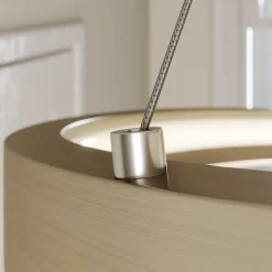 Lucande Pendellamper > LED-hængelampe Gunbritt, Ø 80 cm, sølv, dæmpbar