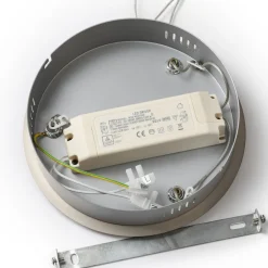 Lucande Pendellamper > LED-hængelampe Gunbritt, Ø 80 cm, sølv, dæmpbar