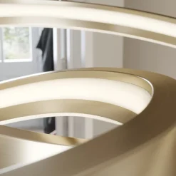 Lucande Pendellamper > LED-hængelampe Gunbritt, Ø 80 cm, sølv, dæmpbar