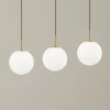 Lucande Pendellamper|Pendellamper > LED-hængelampe Joran, 3 lyskilder, hvid, glas
