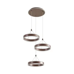 Pendellamper|Pendellamper ^ Lucande LED-hængelampe Kolo, brun, 3 lyskilder, dæmpbar