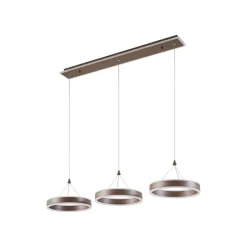Pendellamper|Pendellamper ^ Lucande LED-hængelampe Kolo, 114 cm, 3 lyskilder, brun, dæmpbar