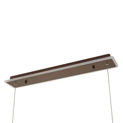 Lucande Pendellamper > LED-hængelampe Kolo, 86 cm, 2 lyskilder, brun, dæmpbar
